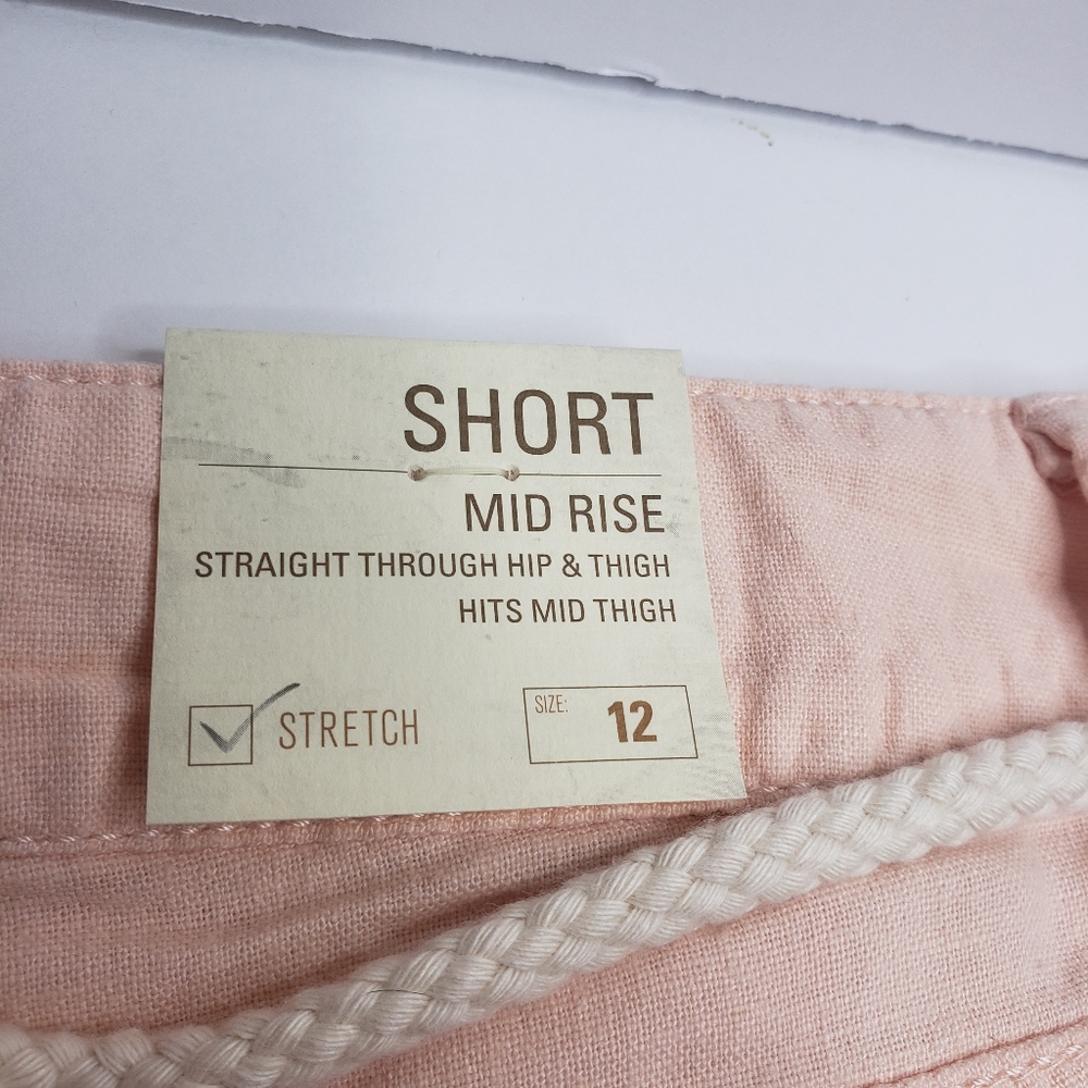 NEW Sonoma Linen Shorts Bundle Lightweight Coastal Cargo Minimalist Rope Belt - Picture 2 of 14
